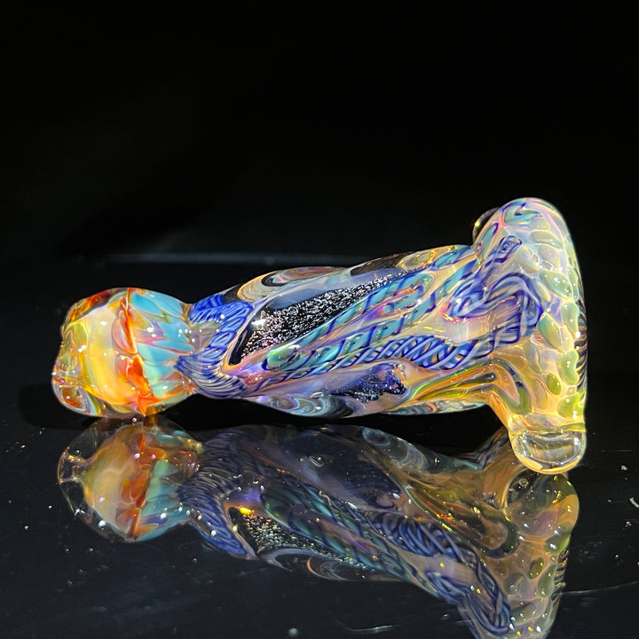 Inside Out Twisted Chillum Glass Pipe Molten Imagination   