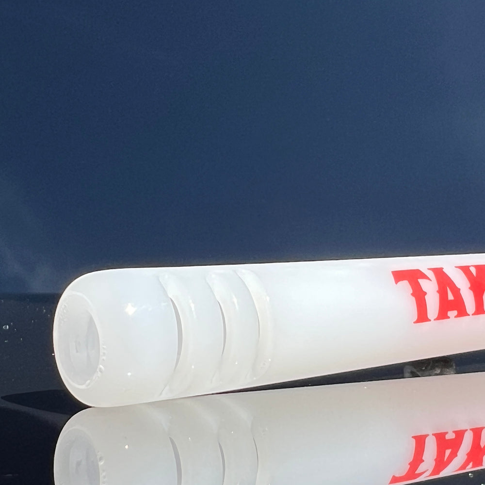 14mm White Tako Logo Downstem Accessory Tako Glass