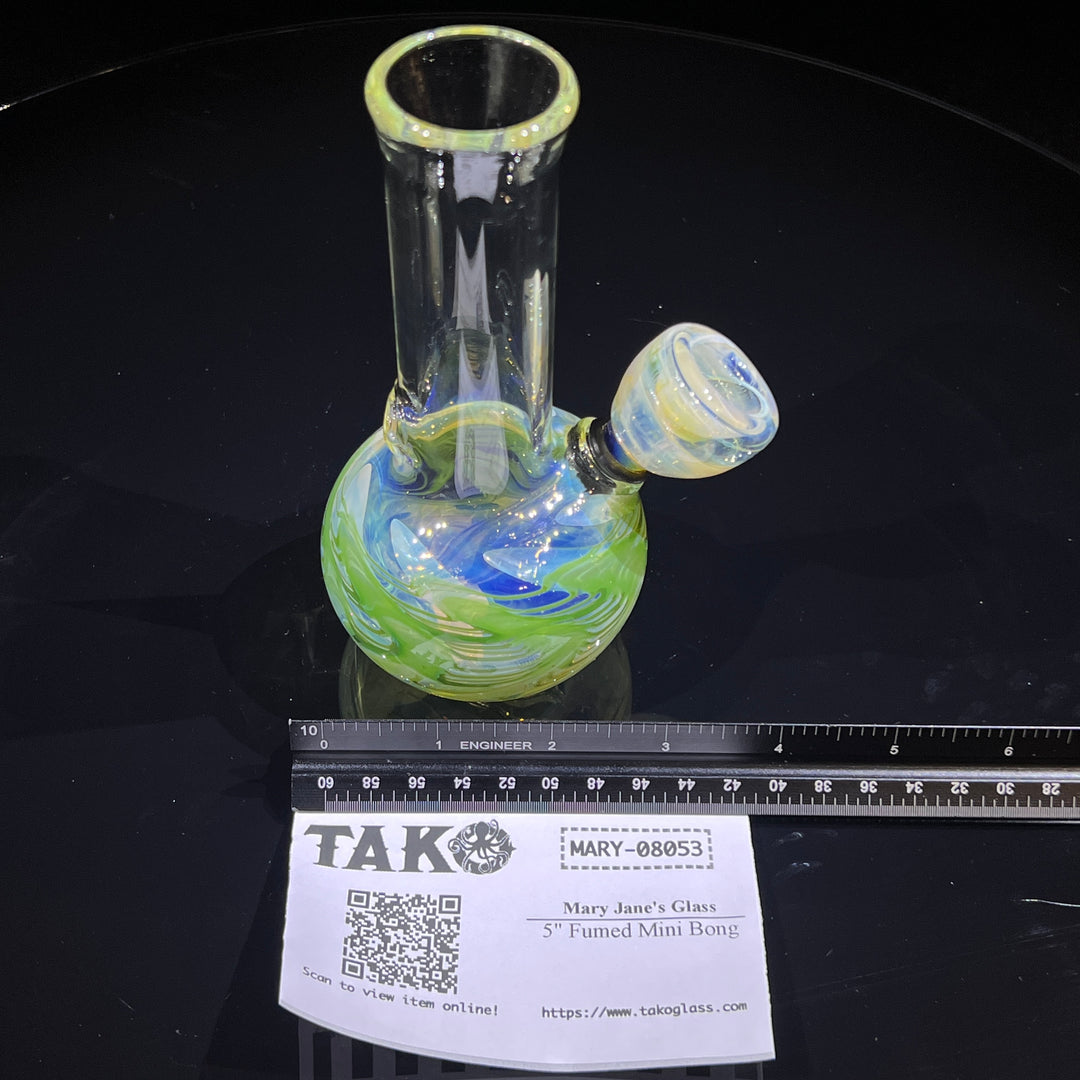 5" Fumed Mini Bong Glass Pipe Mary Jane's Glass