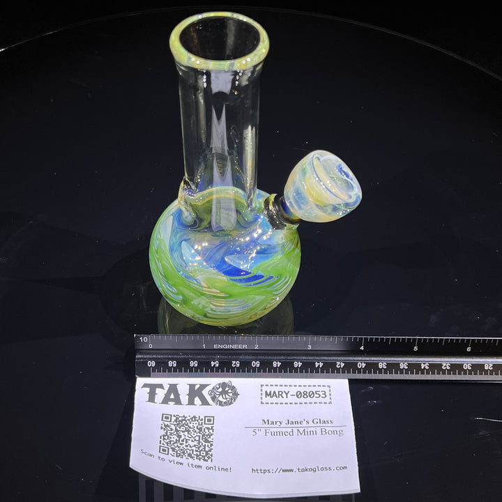 5" Fumed Mini Bong Glass Pipe Mary Jane's Glass