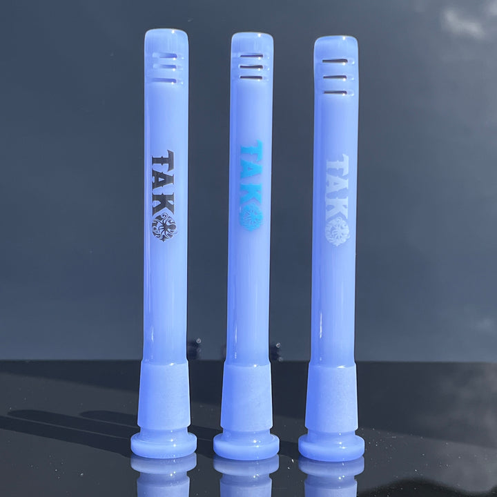 14mm Milky Blue Tako Logo Downstem Accessory Tako Glass