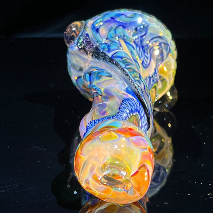 Inside Out Twisted Chillum Glass Pipe Molten Imagination   