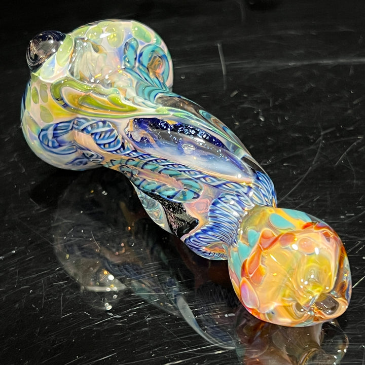 Inside Out Twisted Chillum Glass Pipe Molten Imagination   