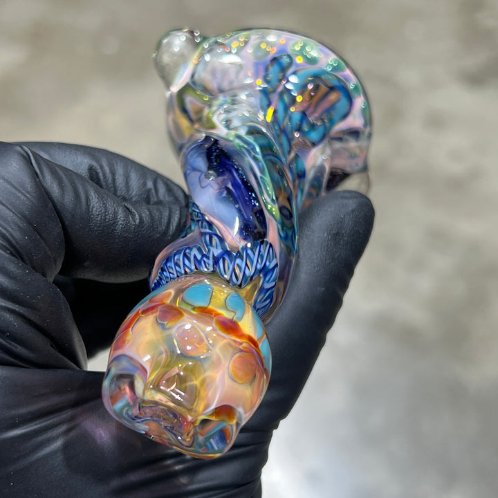 Inside Out Twisted Chillum Glass Pipe Molten Imagination   