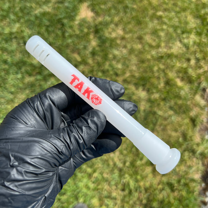 14mm White Tako Logo Downstem Accessory Tako Glass