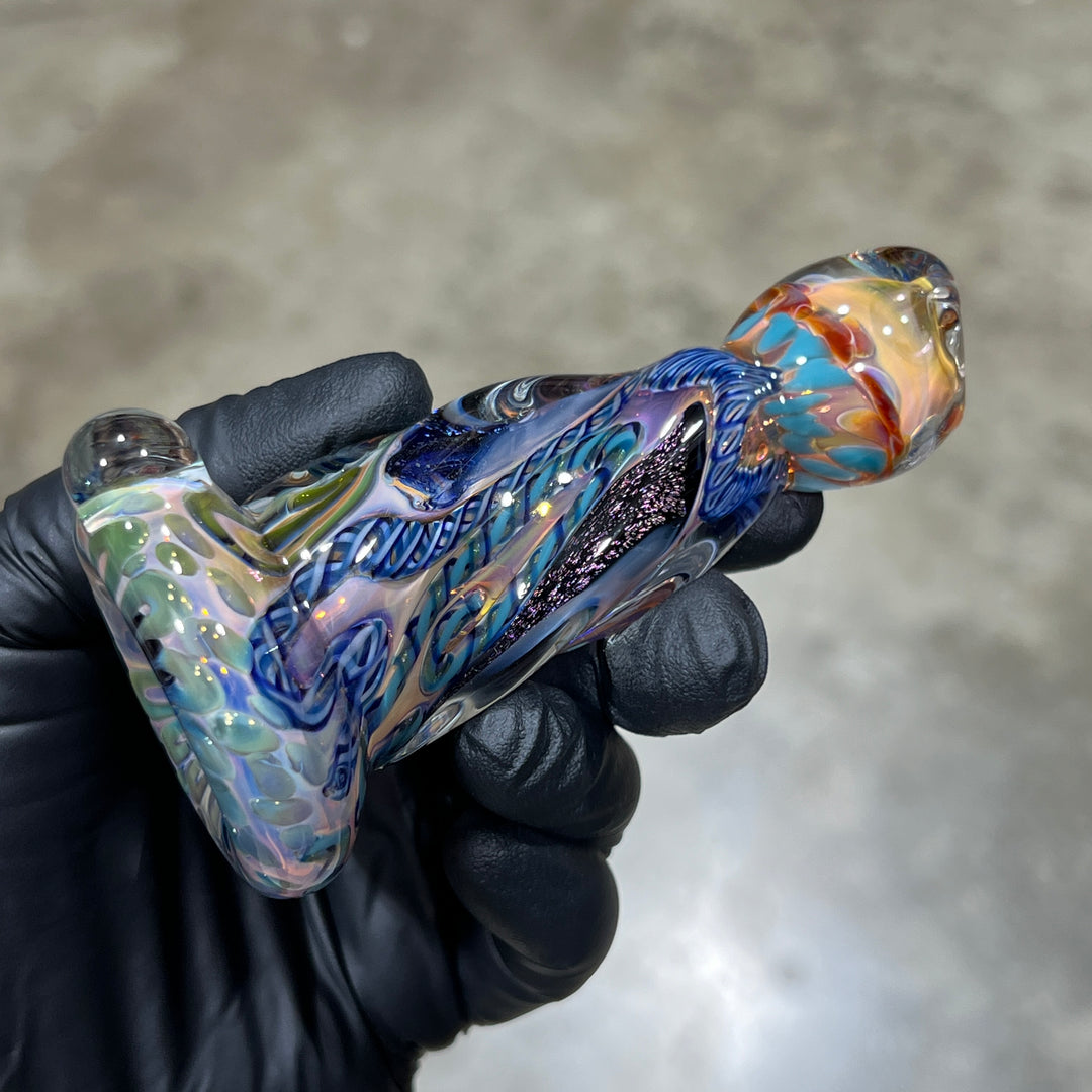 Inside Out Twisted Chillum Glass Pipe Molten Imagination   