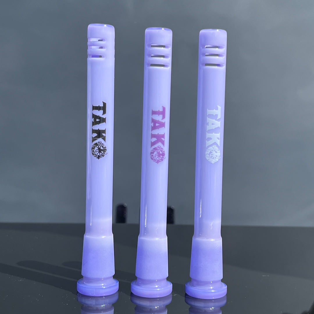 14mm Milky Violet Tako Logo Downstem Accessory Tako Glass