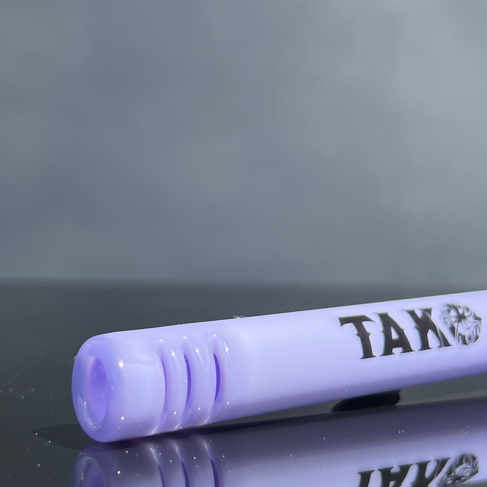 14mm Milky Violet Tako Logo Downstem Accessory Tako Glass