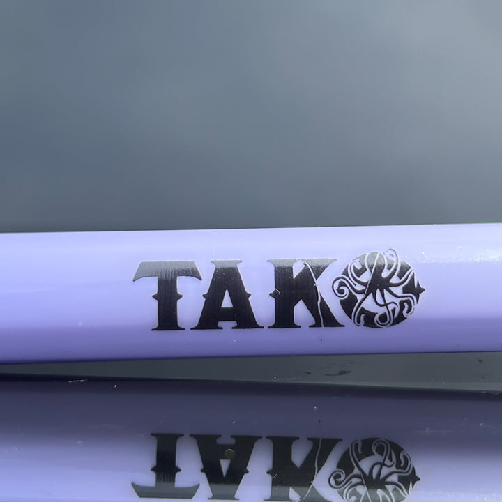 14mm Milky Violet Tako Logo Downstem Accessory Tako Glass Black 3"