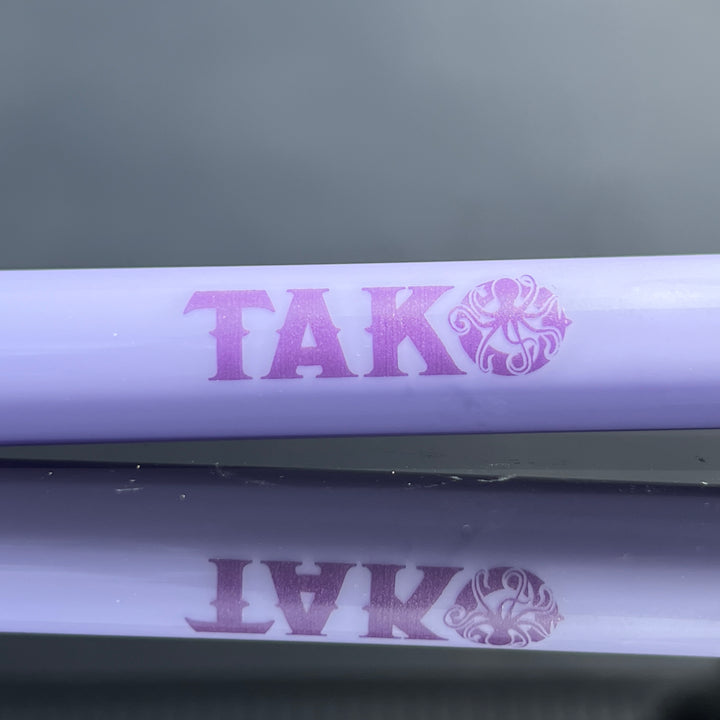 14mm Milky Violet Tako Logo Downstem Accessory Tako Glass Purple 3"