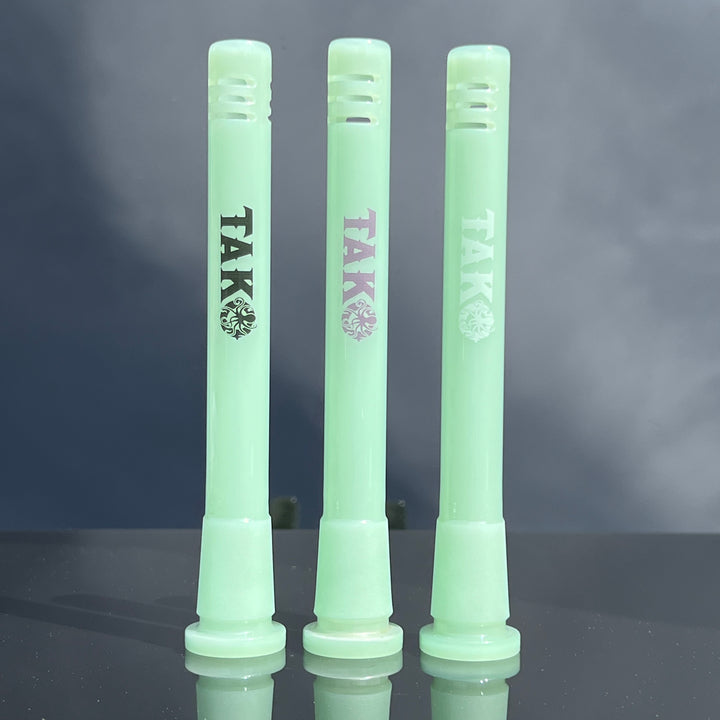 14mm Milky Green Tako Logo Downstem Accessory Tako Glass