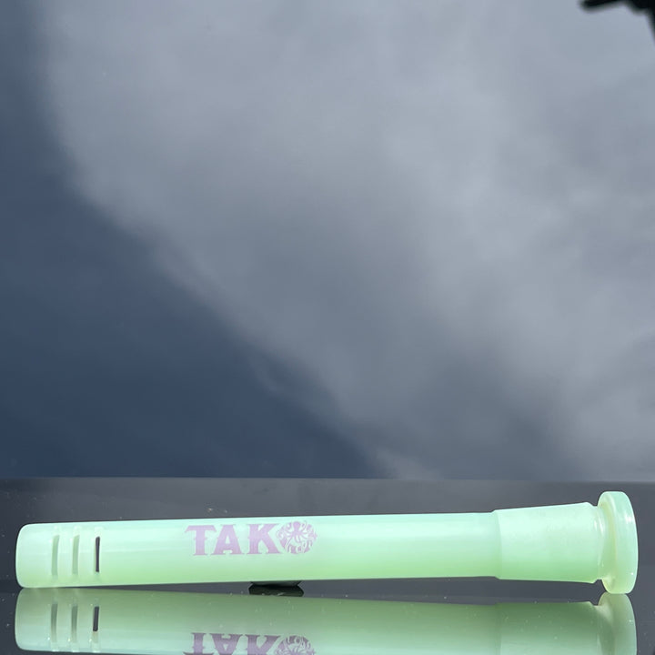 14mm Milky Green Tako Logo Downstem Accessory Tako Glass