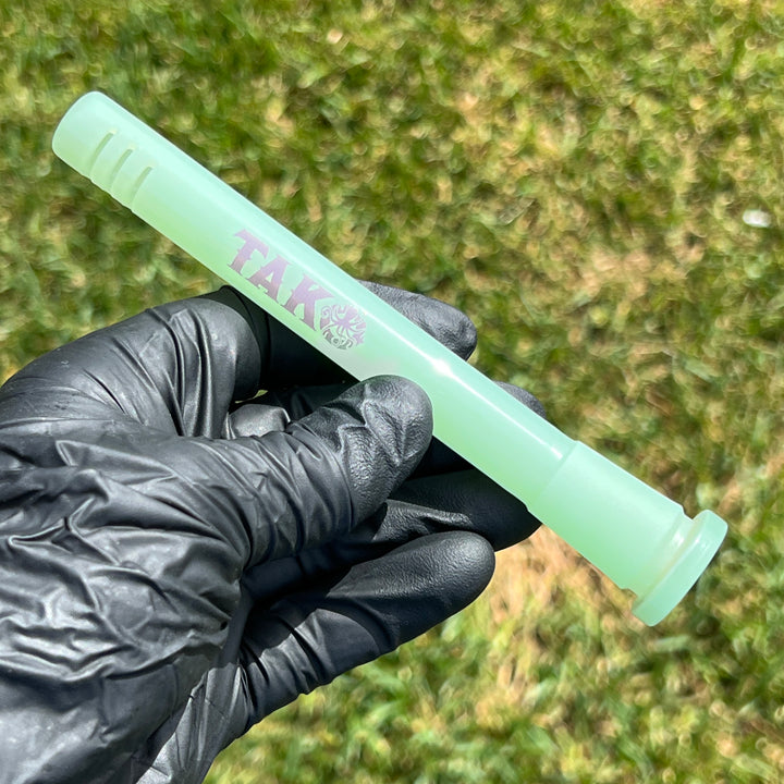 14mm Milky Green Tako Logo Downstem Accessory Tako Glass