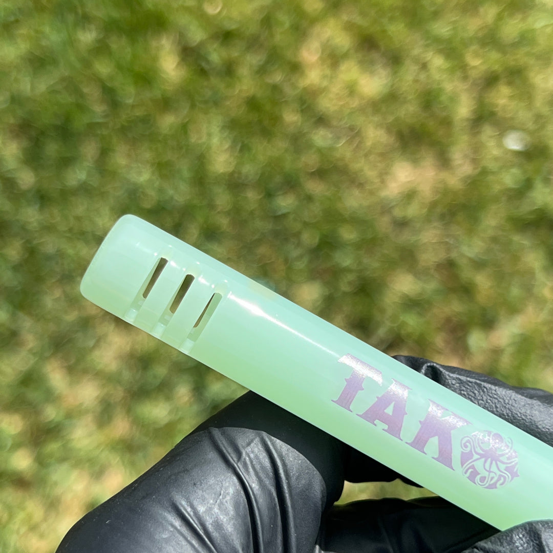 14mm Milky Green Tako Logo Downstem Accessory Tako Glass
