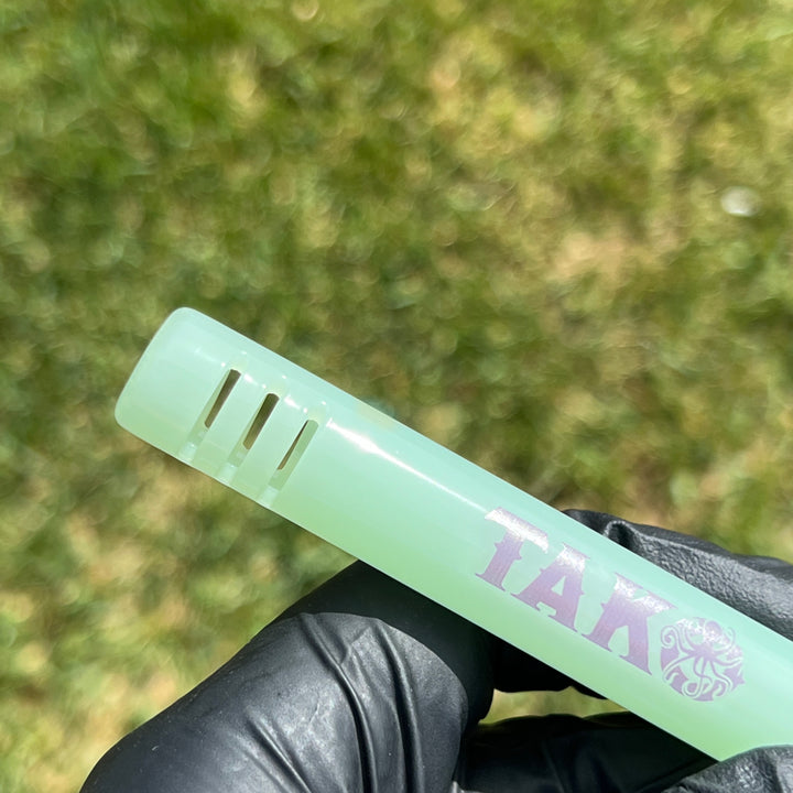 14mm Milky Green Tako Logo Downstem Accessory Tako Glass