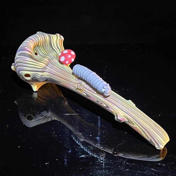 Wood Grain Caterpillar Gandalf Pipe Glass Pipe Wazoo Glass   