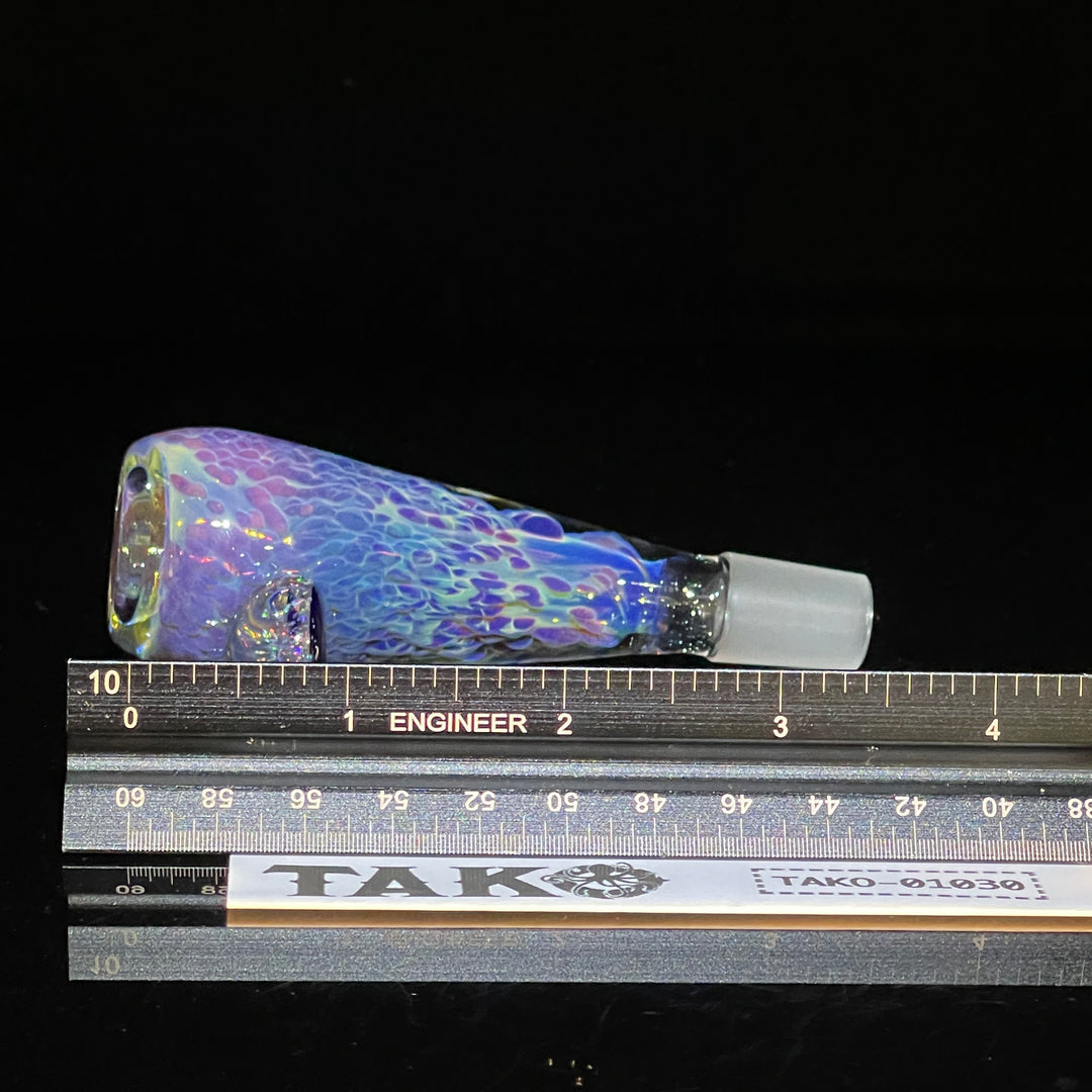 14mm Purple Nebula With Black Opal Pullslide Accessory Tako Glass   