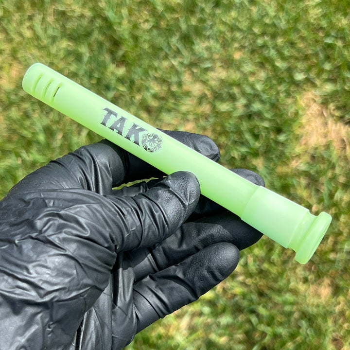 14mm Mint Green Tako Logo Downstem Accessory Tako Glass