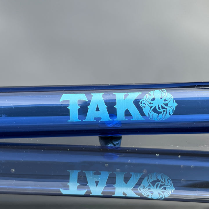14mm Light Blue Tako Logo Downstem Accessory Tako Glass Blue 3"