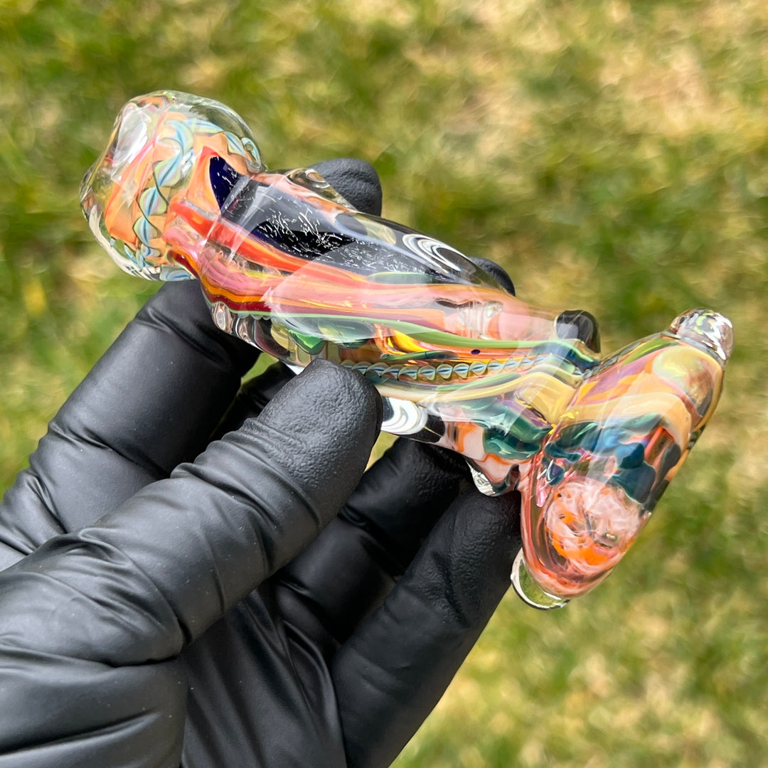 Inside Out Twisted Chillum Glass Pipe Molten Imagination   