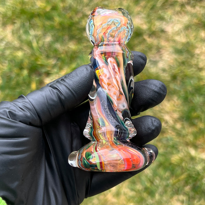 Inside Out Twisted Chillum Glass Pipe Molten Imagination   