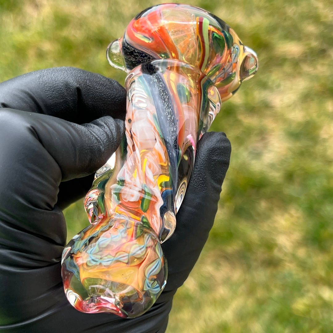 Inside Out Twisted Chillum Glass Pipe Molten Imagination   