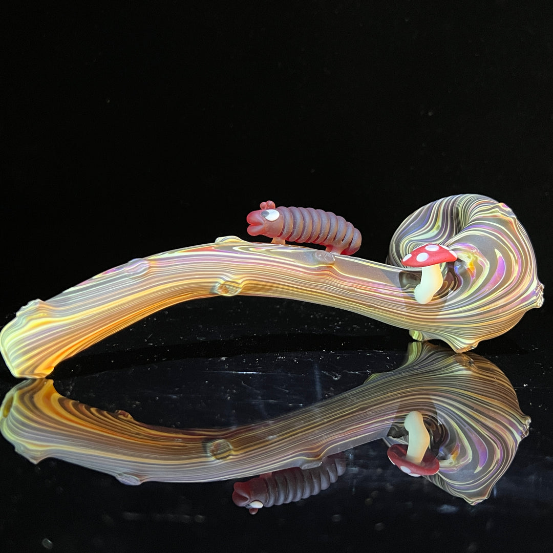 Wood Grain Caterpillar Gandalf Pipe Glass Pipe Wazoo Glass   