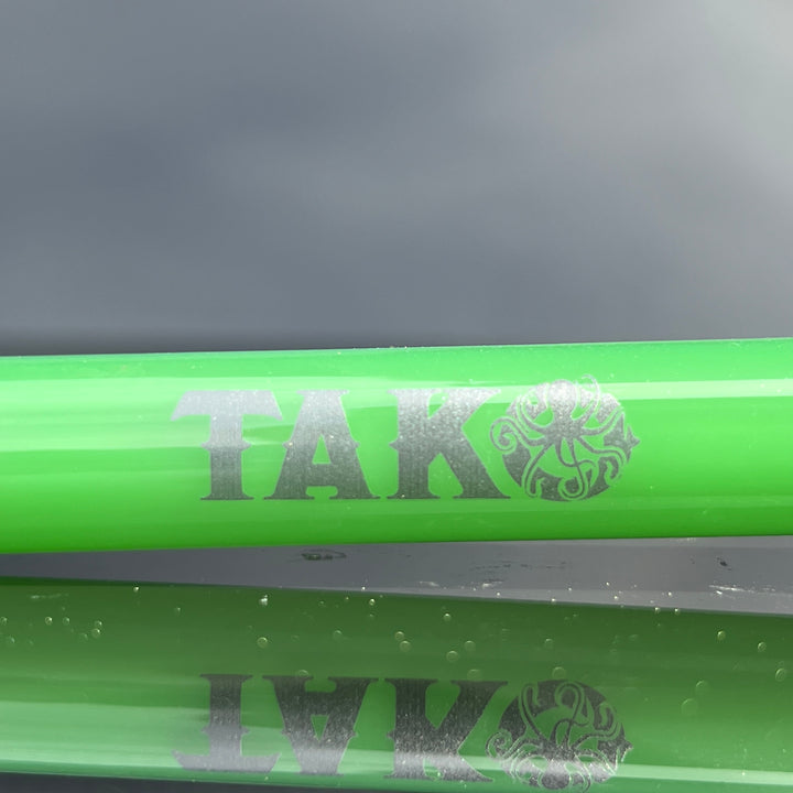 14mm Jade Green Tako Logo Downstem Accessory Tako Glass Purple 3"