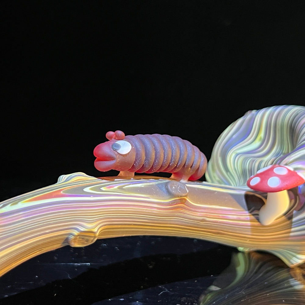 Wood Grain Caterpillar Gandalf Pipe Glass Pipe Wazoo Glass   