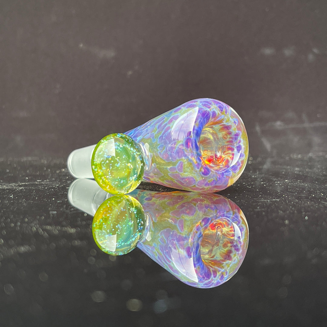 14mm Purple Ghost Pullslide With Crushed Opal Marble Accessory Tako Glass   