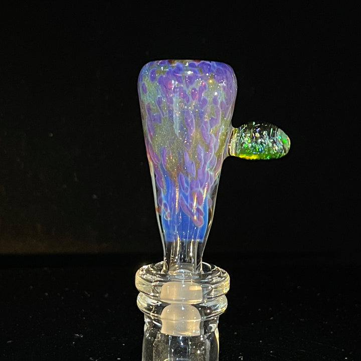 14mm Purple Ghost Pullslide With Crushed Opal Marble Accessory Tako Glass   