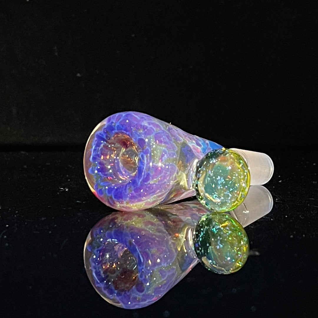 14mm Purple Ghost Pullslide With Crushed Opal Marble Accessory Tako Glass   