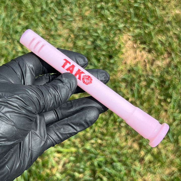 14mm Milky Pink Tako Logo Downstem Accessory Tako Glass