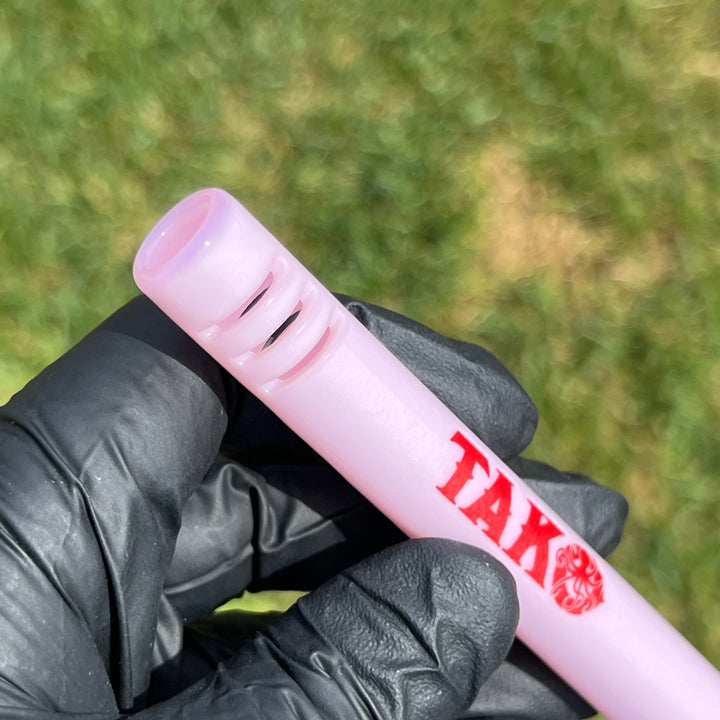 14mm Milky Pink Tako Logo Downstem Accessory Tako Glass
