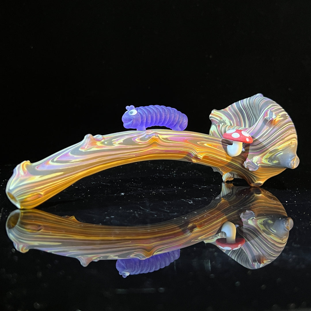 Woodgrain Caterpillar Gandalf Pipe Glass Pipe Wazoo Glass   