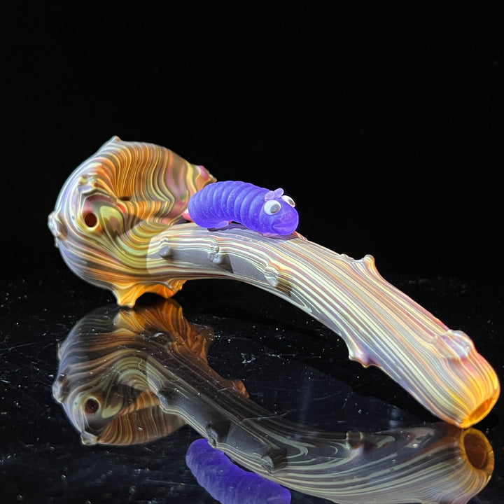 Woodgrain Caterpillar Gandalf Pipe Glass Pipe Wazoo Glass   