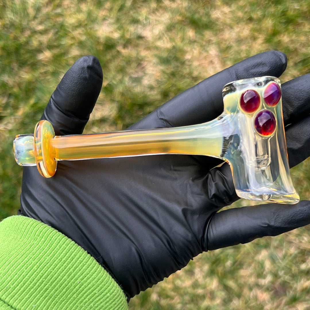 Silver Fumed Hash Hammer Glass Pipe KOP Glass   