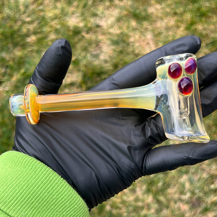 Silver Fumed Hash Hammer Glass Pipe KOP Glass   