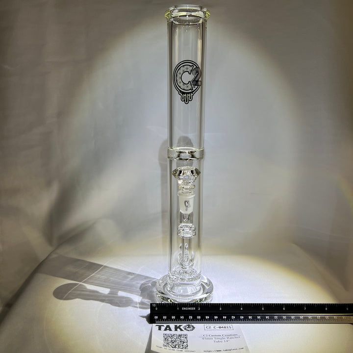 45mm Single Ratchet Tube 14" Glass Pipe C2 Custom Creations   