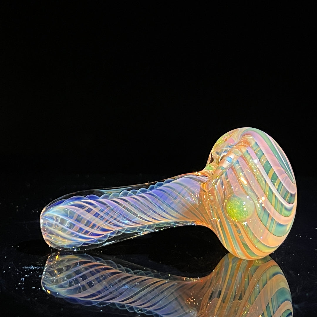 Thick Fume Pipe Green Slyme Marble Glass Pipe Chuck Glass   