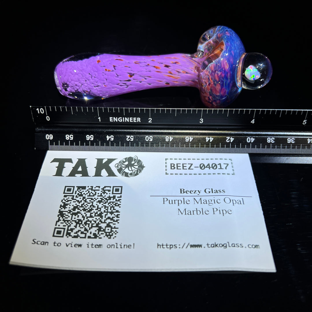 Purple Magic Opal Marble Pipe Glass Pipe Beezy Glass   