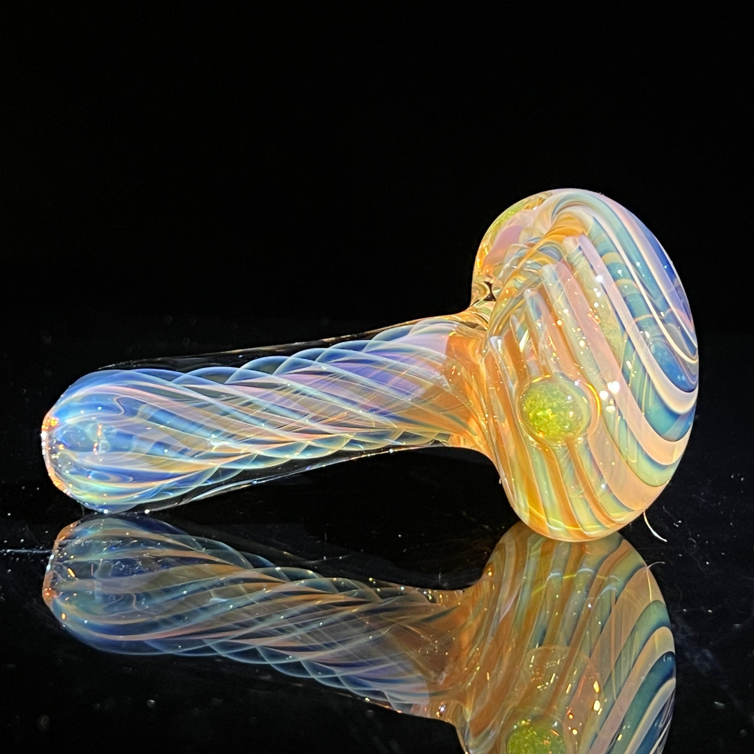 Thick Fume Pipe Green Slyme Marble Glass Pipe Chuck Glass   