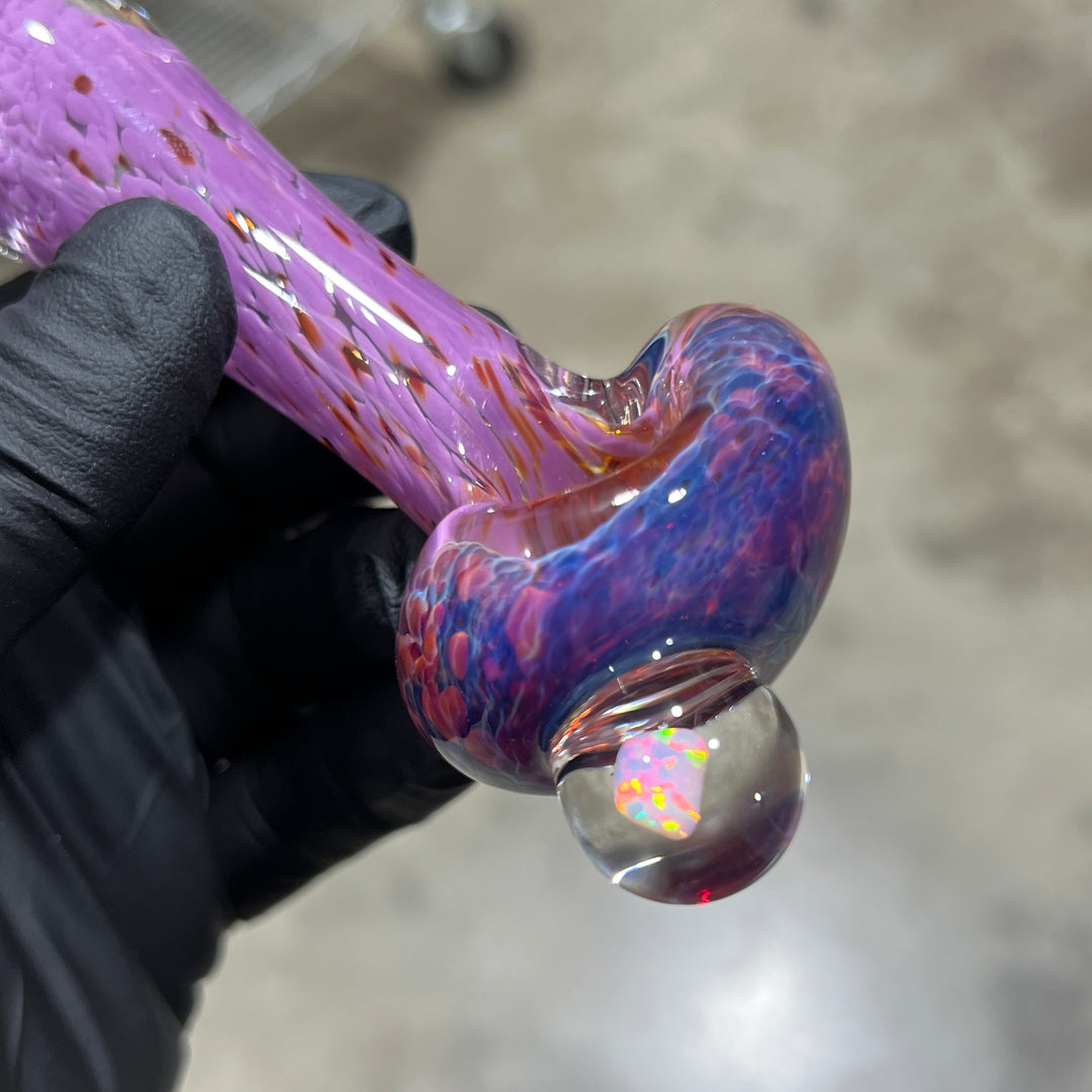 Purple Magic Opal Marble Pipe Glass Pipe Beezy Glass   