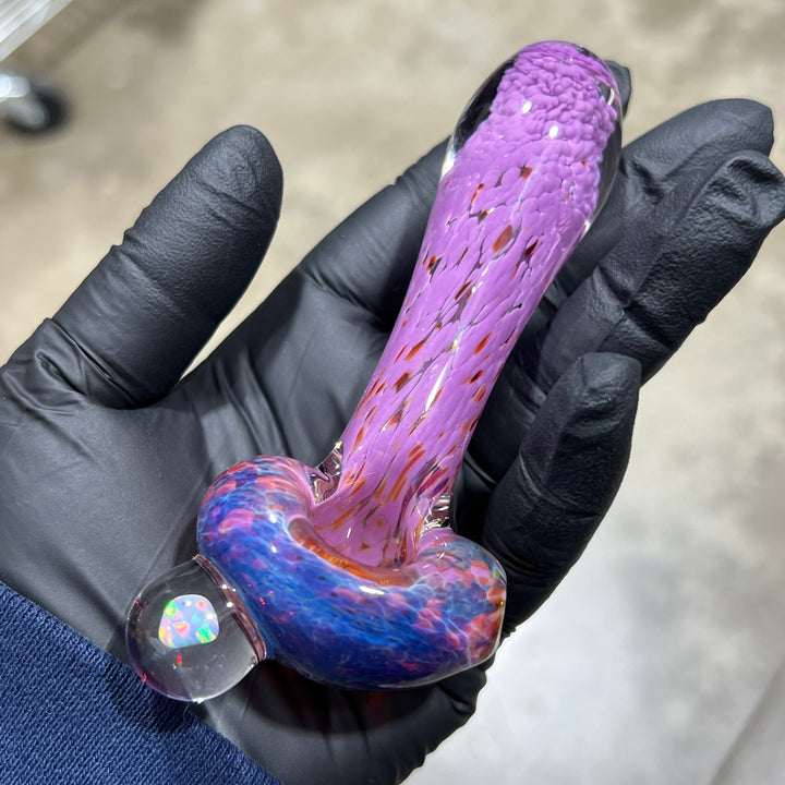 Purple Magic Opal Marble Pipe Glass Pipe Beezy Glass   