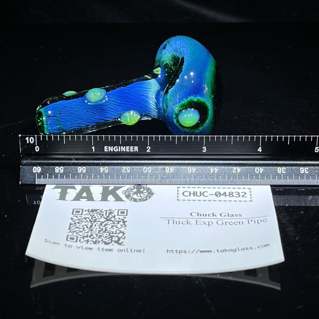 Thick Exp Green Pipe Glass Pipe Chuck Glass   