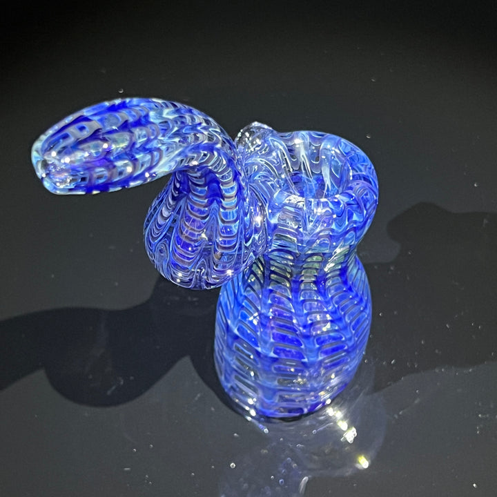 Fumed Color Rake Bubbler Glass Pipe Mary Jane's Glass