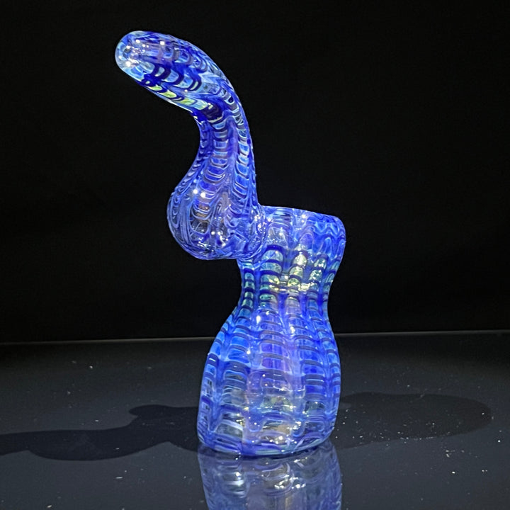Fumed Color Rake Bubbler Glass Pipe Mary Jane's Glass