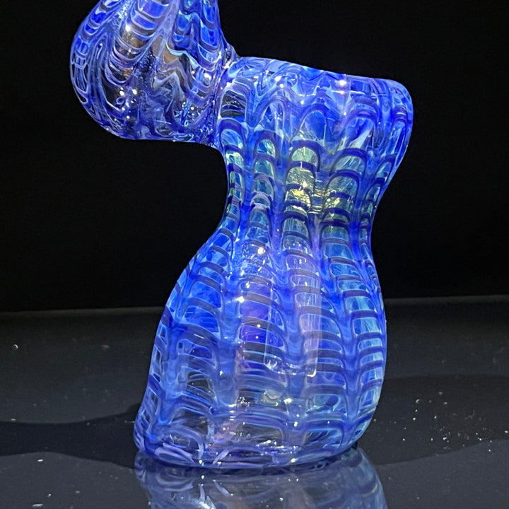 Fumed Color Rake Bubbler Glass Pipe Mary Jane's Glass