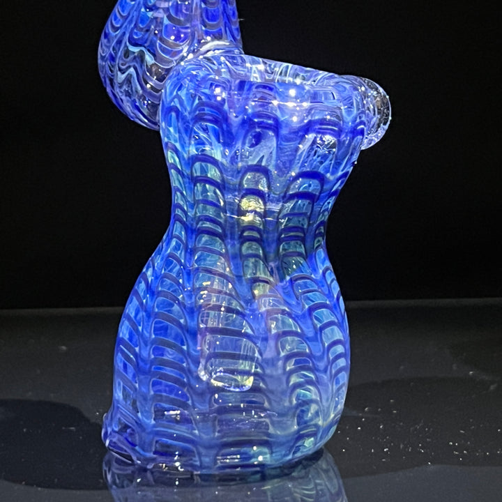 Fumed Color Rake Bubbler Glass Pipe Mary Jane's Glass