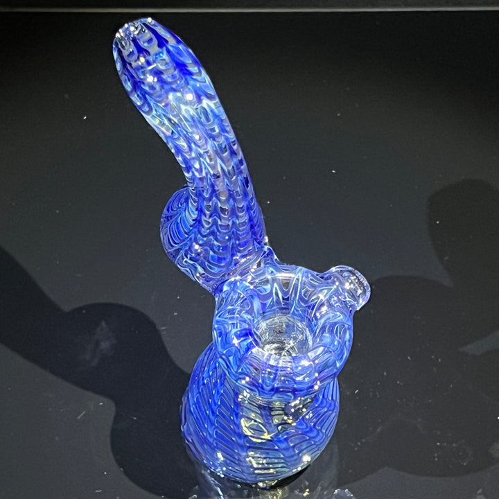 Fumed Color Rake Bubbler Glass Pipe Mary Jane's Glass